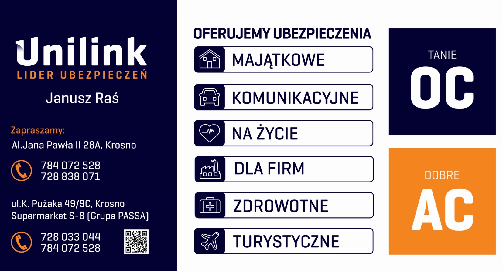 MULTIAGENCJA UBEZPIECZENIOWA JANUSZ RAŚ - biuro ubezpieczeń KROSNO biuro ubezpieczeń KROSNO
